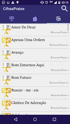 Renascer Praise Cifras android App screenshot 2